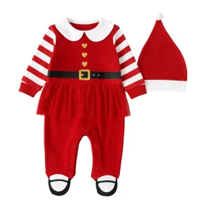 B4baby - Pijama con gorro navideño | niña