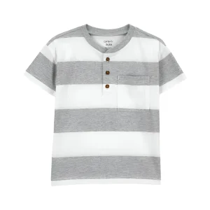 Carter´s - Camisa Henley de Rayas/Gris | +24m