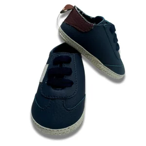 B4baby- Zapatilla azul con franja blanco
