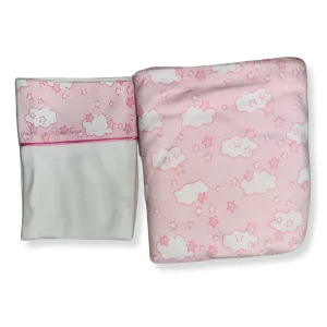 B4Baby - Juego de sabanas | Nubes rosa