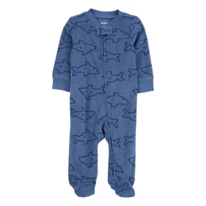 Carter´s - Pijama azul con estampado de tiburones