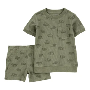 Carter´s - Conjunto de 2 piezas verde con estampado