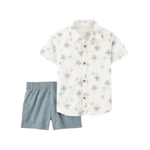 Carter´s - Conjunto De 2 Prendas Short Con Estampado De Palmeras