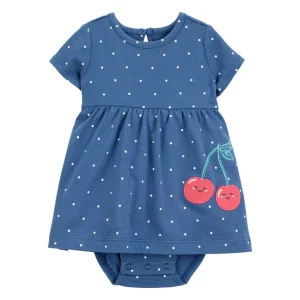 Carter´s - Vestido de puntos con bordado cherry