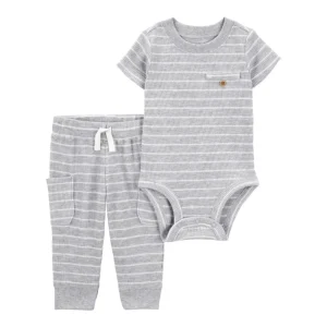 Carter´s - Conjunto a rayas para niño | gris