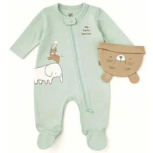 B4baby - Pijama de osito para niño | verde menta
