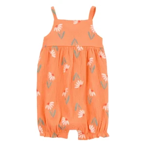 Carter´s - Romper naranja floral