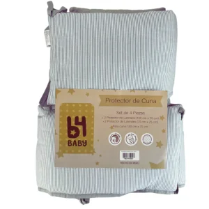 B4baby- Protector para cuna gris