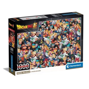 Puzzle Impossible Dragon Ball 1000 Piezas Clementoni | Puzzle de Goku y Amigos | Desde 12 Años