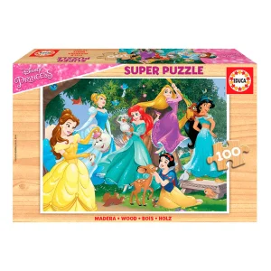 Princesas Disney Puzzle Madera 100 Piezas
