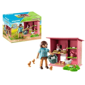 Playmobil Gallinero con Gallinas, Gallo y Pollitos