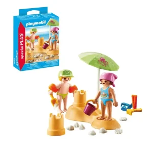 Playmobil Niños con castillo de arena