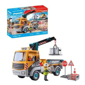 Playmobil Action Heroes Camión de construcción con grúa